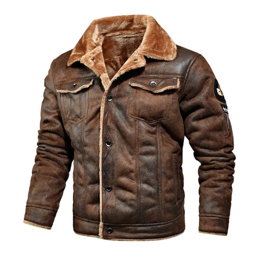 Aksel™ | Warm Leren Jasje - Laatste Dag 70% Korting!