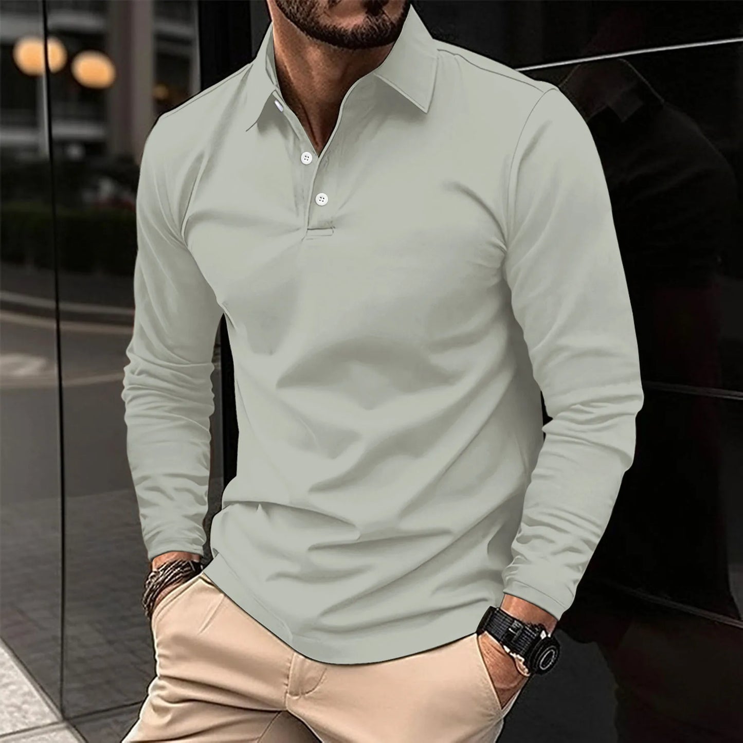 Ethan™ - Casual Longsleeve Polo I Laatste dag 80% korting!