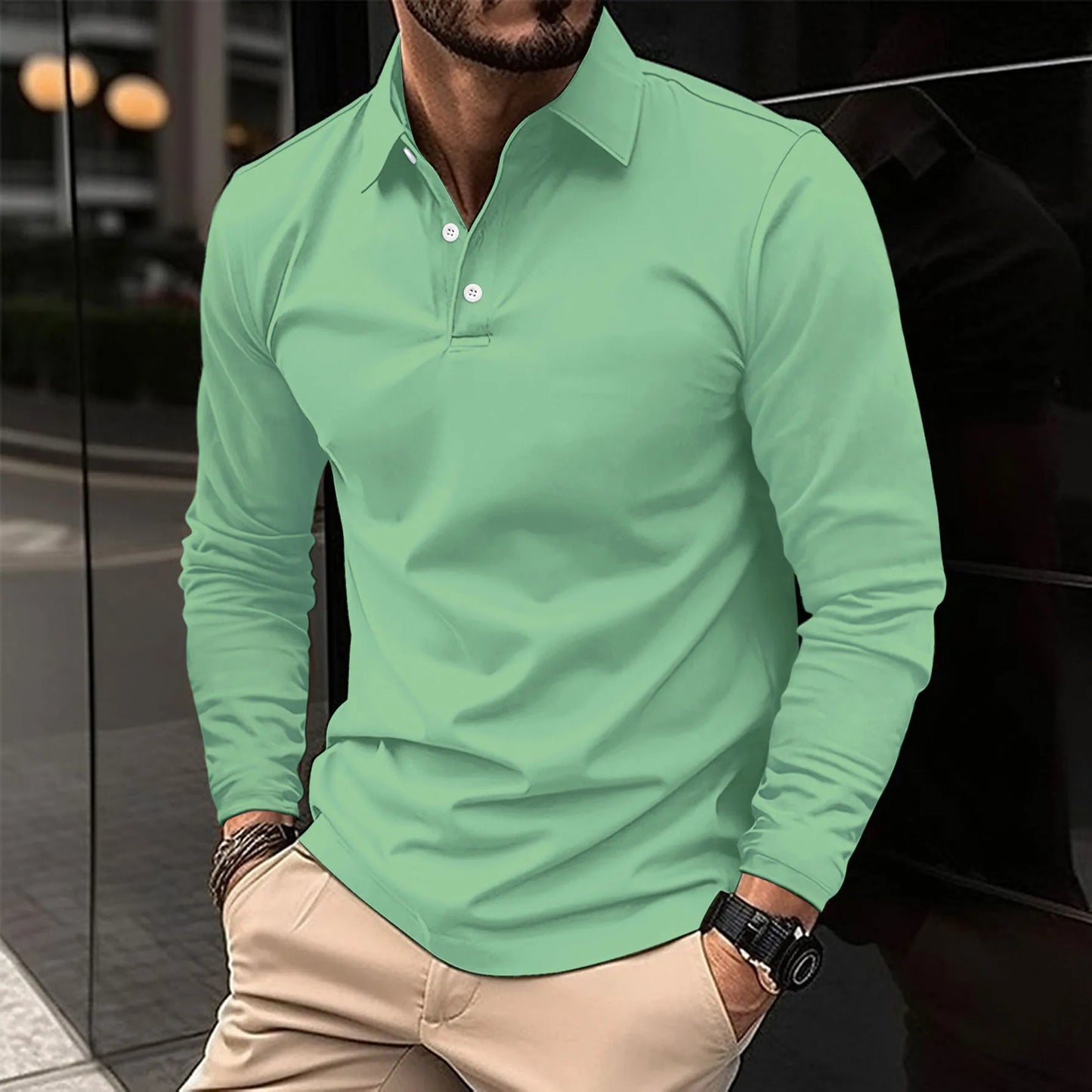 Ethan™ - Casual Longsleeve Polo I Laatste dag 80% korting!