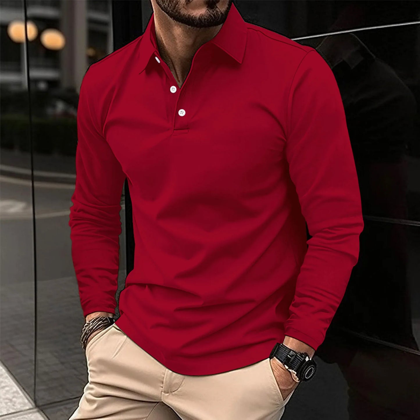 Ethan™ - Casual Longsleeve Polo I Laatste dag 80% korting!