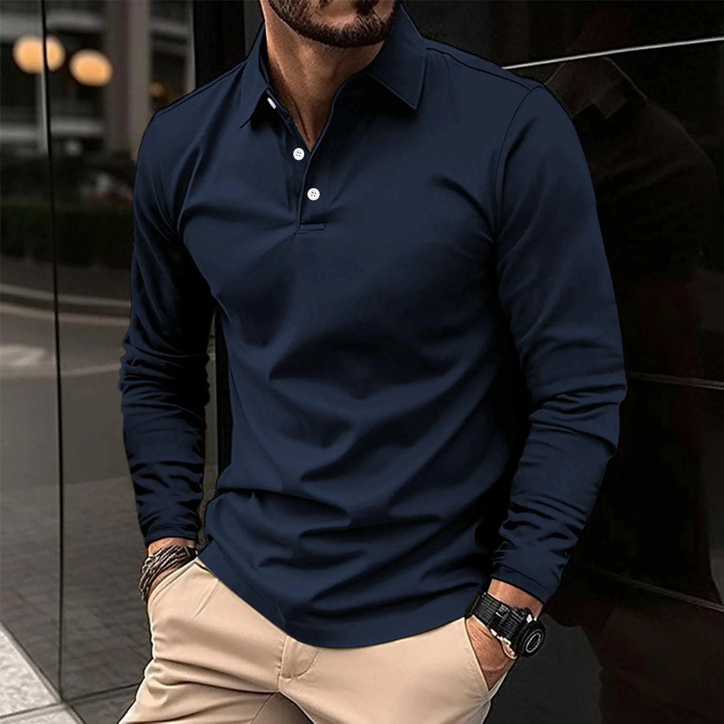 Ethan™ - Casual Longsleeve Polo I Laatste dag 80% korting!