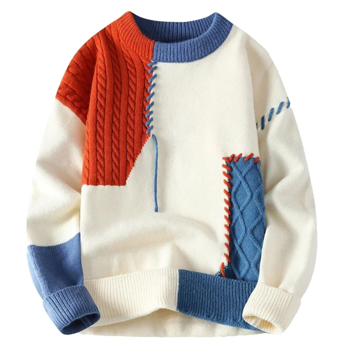 Julien | Pull patchwork-Laatste dag 80% korting!