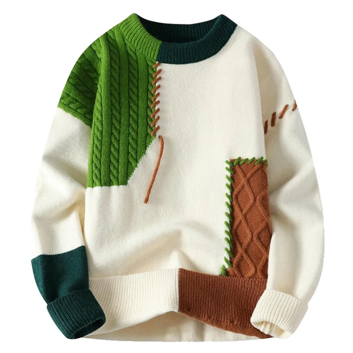 Julien | Pull patchwork-Laatste dag 80% korting!