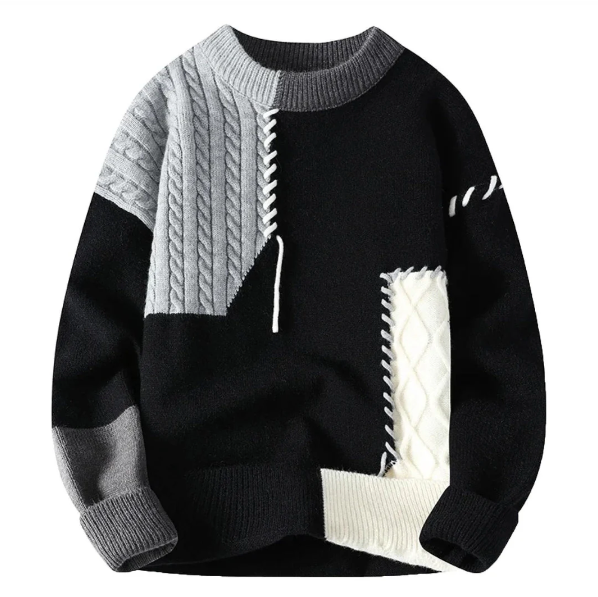 Julien | Pull patchwork-Laatste dag 80% korting!