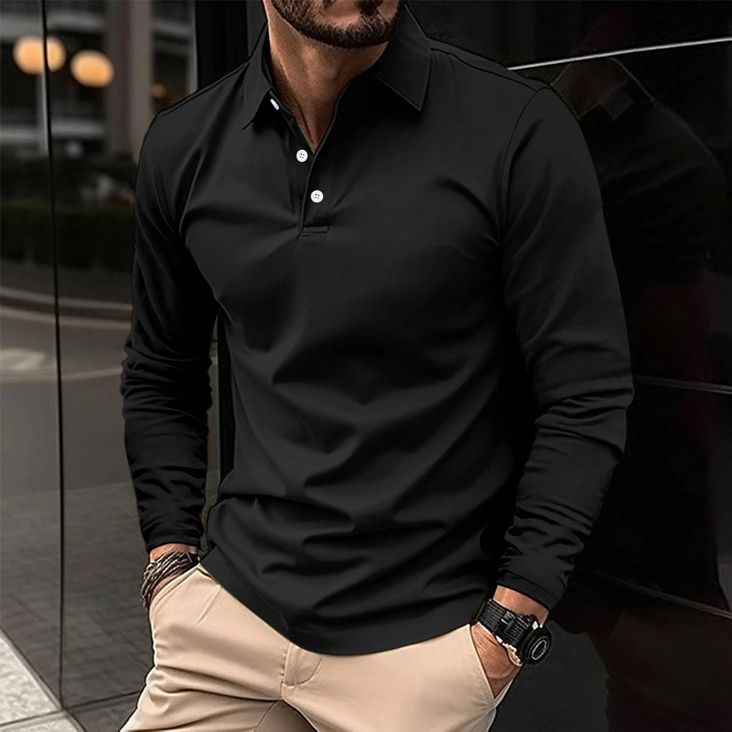 Ethan™ - Casual Longsleeve Polo I Laatste dag 80% korting!