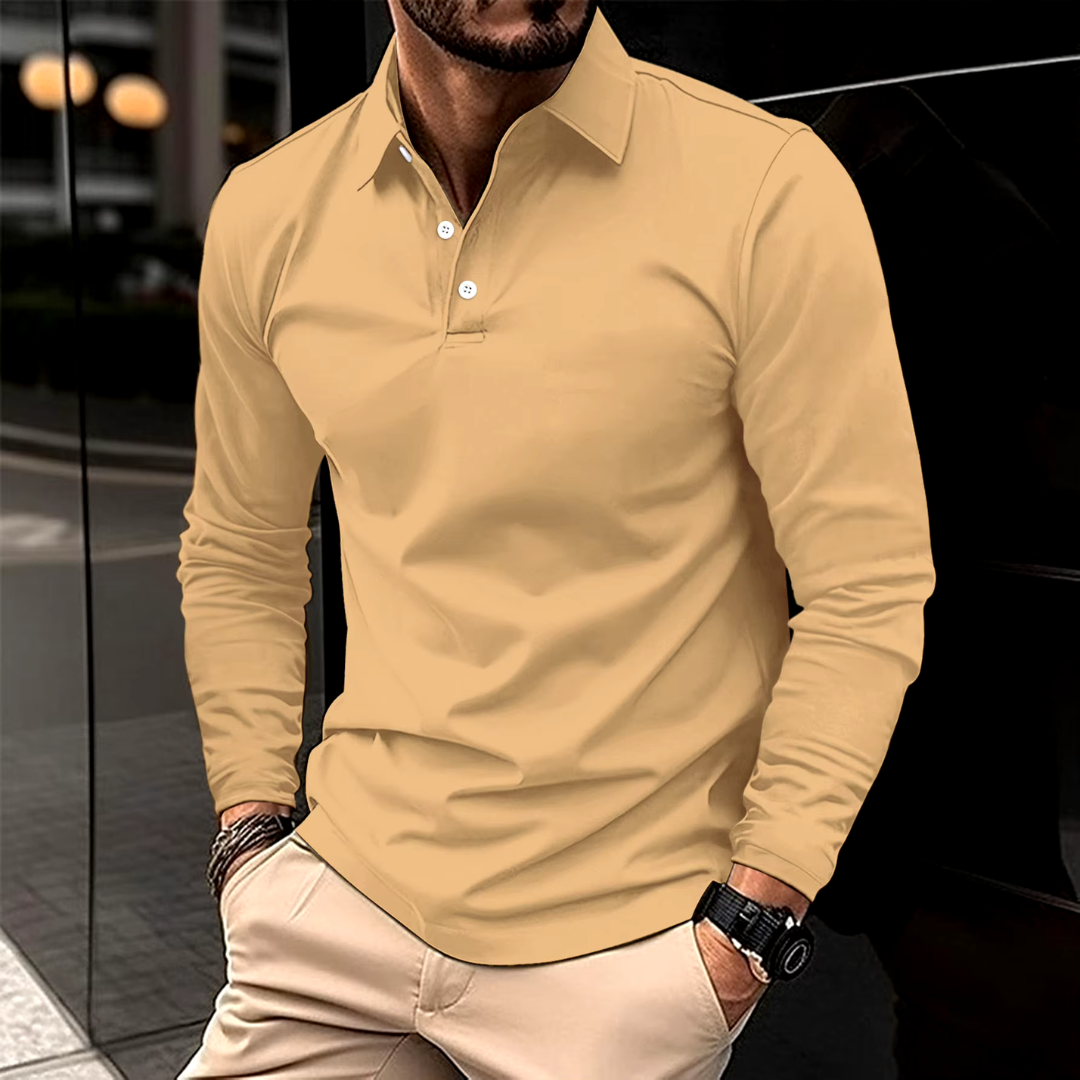 Ethan™ - Casual Longsleeve Polo I Laatste dag 80% korting!